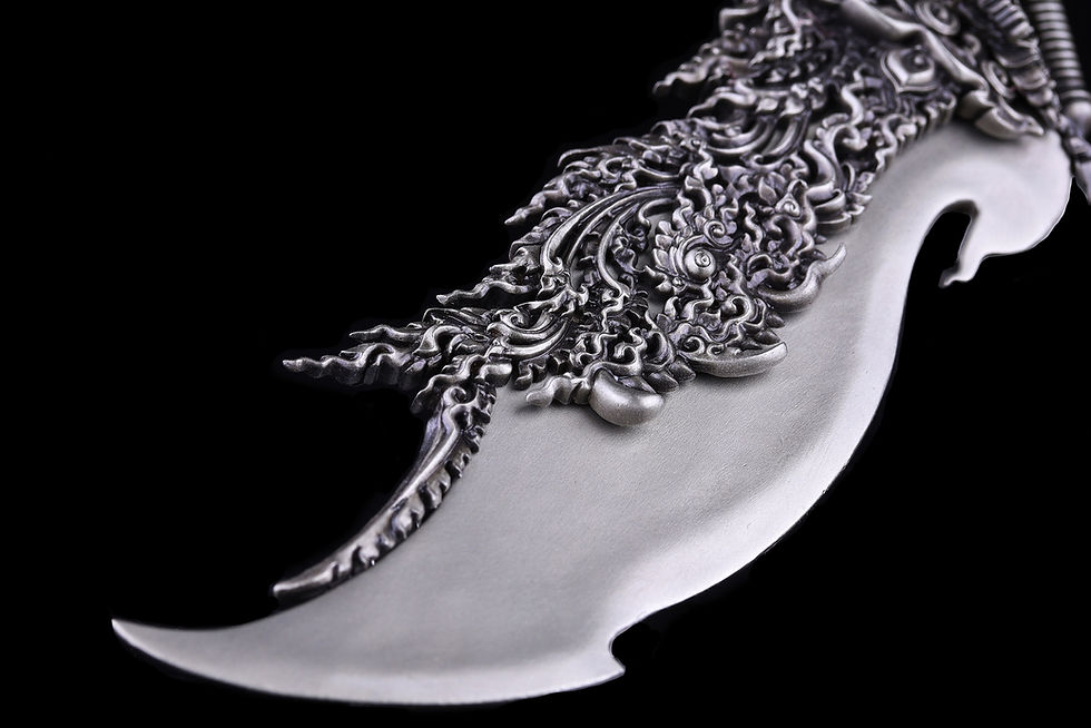 縮圖：เวสศาสตราวุโณ เนื้อบไวท์บรอนซ์รมซาติน (ขนาดใหญ่) 铜材质银白色熏黑工艺（大）