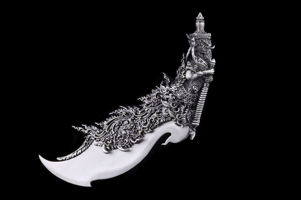 縮圖：เวสศาสตราวุโณ เนื้อบไวท์บรอนซ์รมซาติน (ขนาดใหญ่) 铜材质银白色熏黑工艺（大）