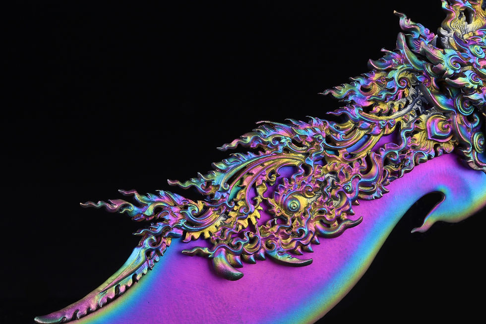 縮圖：เวสศาสตราวุโณ เนื้อบรอนซ์นอกชุบรุ้ง (ขนาดเล็ก) "威萨达武诺"灭魔刀（小）铜材质镀彩色材质