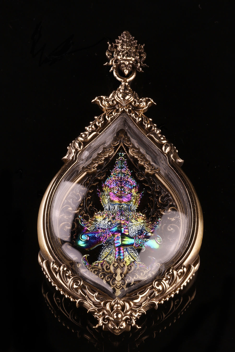 Thumbnail: กรอบเหรียญท้าวเวสสุวรรณ เนื้อบรอนซ์นอกรมซาติน