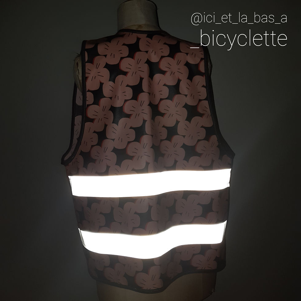 Miniature : Gilet cycliste "Sécure & Allure" Anémones (tissu BIO)