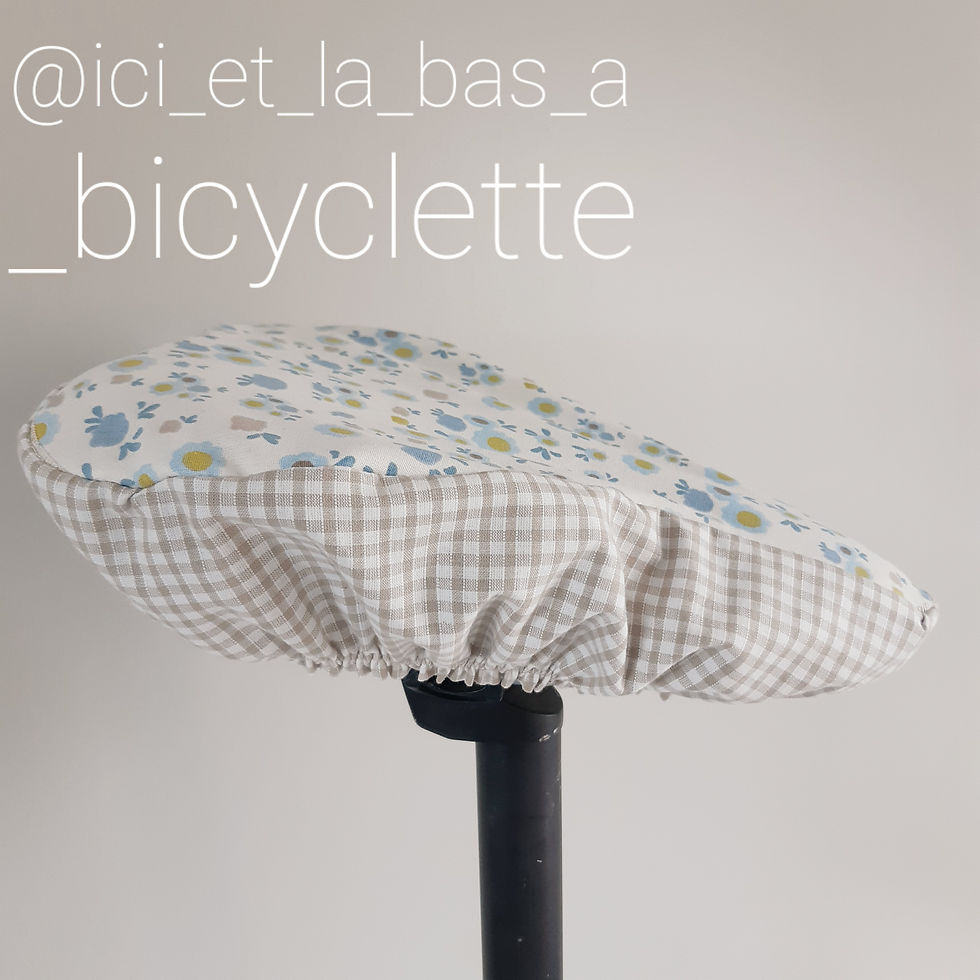 Miniature : Couvre-selle vélo coton & éponge UpCyclés - Annette - Fait main France