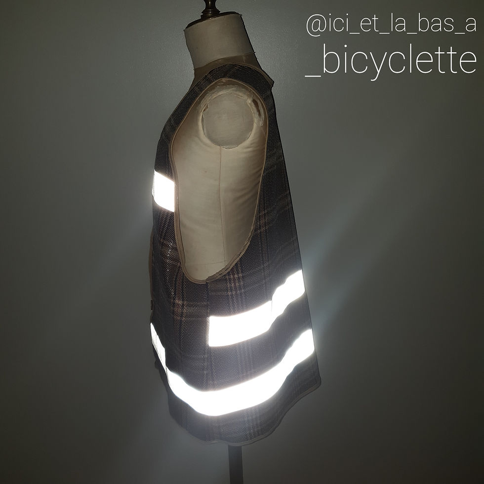 Miniature : Gilet cycliste "Sécure & Allure" Anémones (tissu BIO)