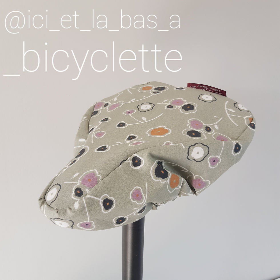 Miniature : Couvre-selle vélo coton & éponge -Pascaline- Fait main en France
