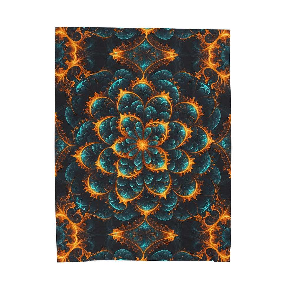 Thumbnail: Vibrant Succulent - Velveteen Plush Blanket