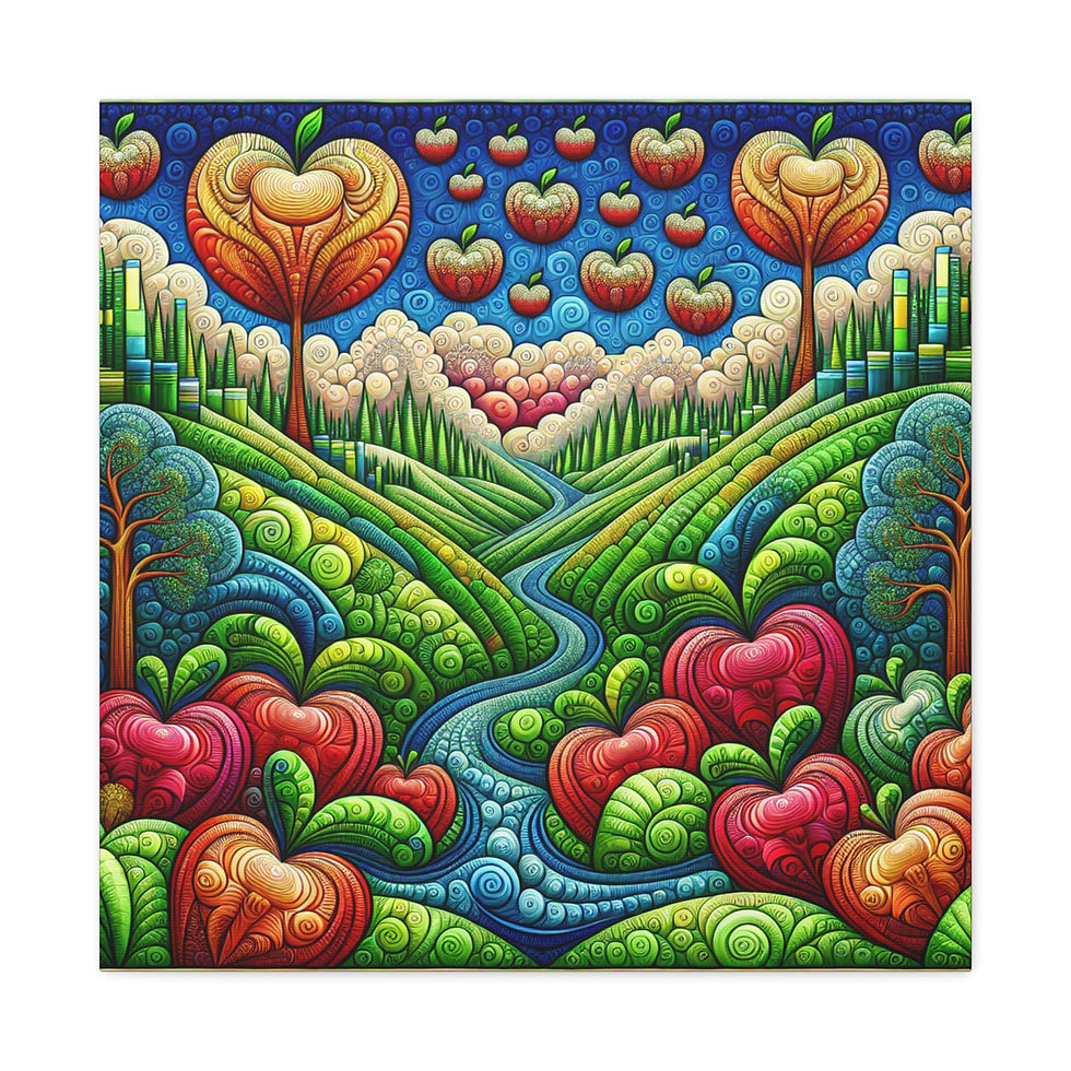 Thumbnail: Apples for Teacher Canvas Art - Landscape Decor for Teacher Appreciation