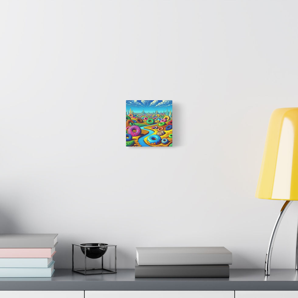Thumbnail: Donut Worry Canvas Wall Art, Foodie Wall Art, Sweetness for Kitchens