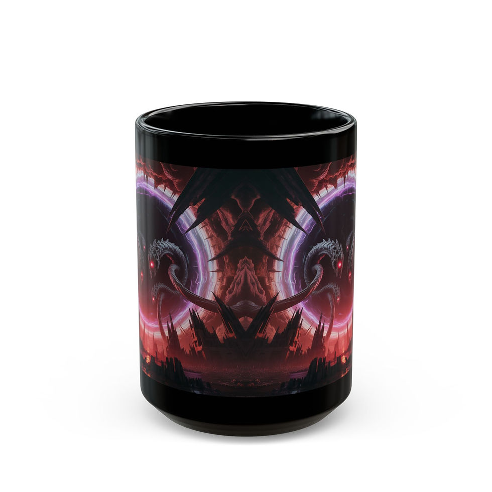 Thumbnail: Beyond the Horizon Mug - Fantasy Art Coffee Cup for Gamers, Unique Drinkware