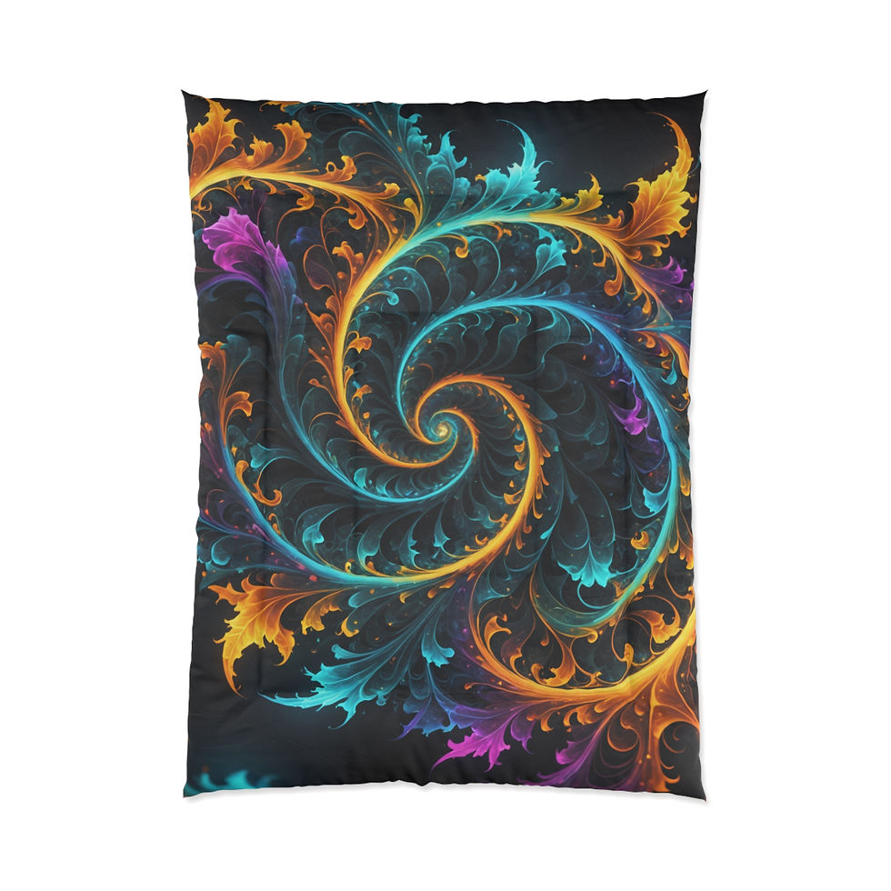 Thumbnail: Seasons Comforter - Colorful Fractal Design for Cozy Bedrooms