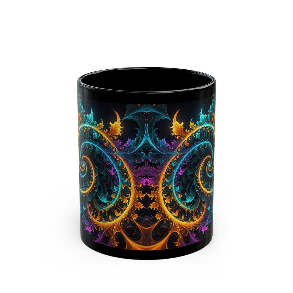 Thumbnail: Seasons Black Mug - Artistic 11oz & 15oz Coffee Cup