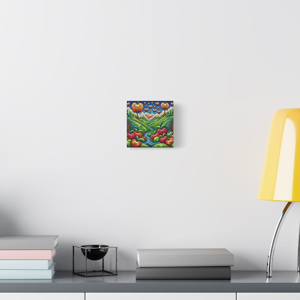 Thumbnail: Apples for Teacher Canvas Art - Landscape Decor for Teacher Appreciation