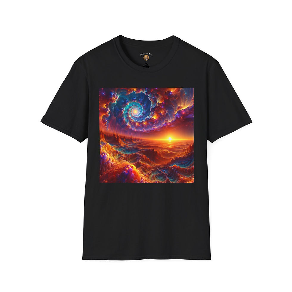 Thumbnail: June Skies Classic Softstyle T-Shirt, Galaxy Print Tee, Perfect for Nature Lover