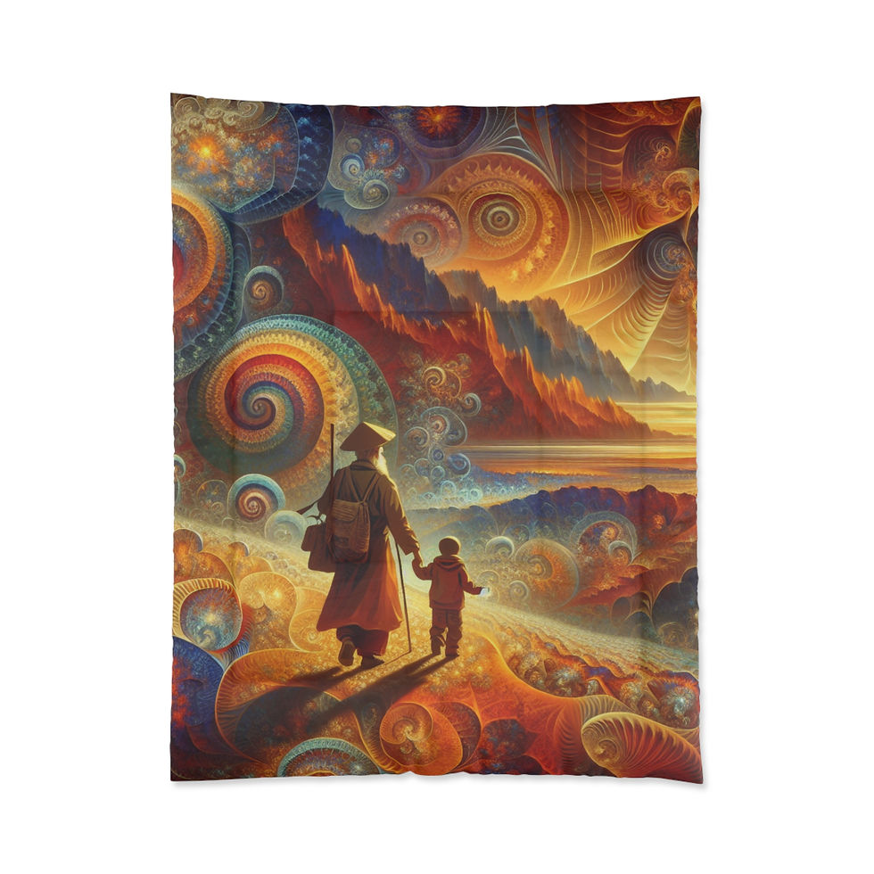 Thumbnail: Passing Wisdom Comforter - Abstract Art Design for Dads Bedroom