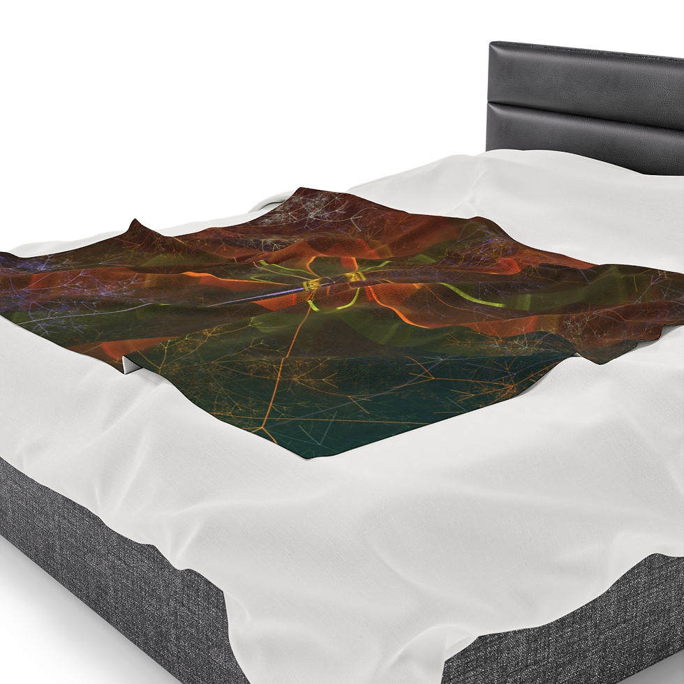 Thumbnail: Frost Bloom - Velveteen Plush Blanket