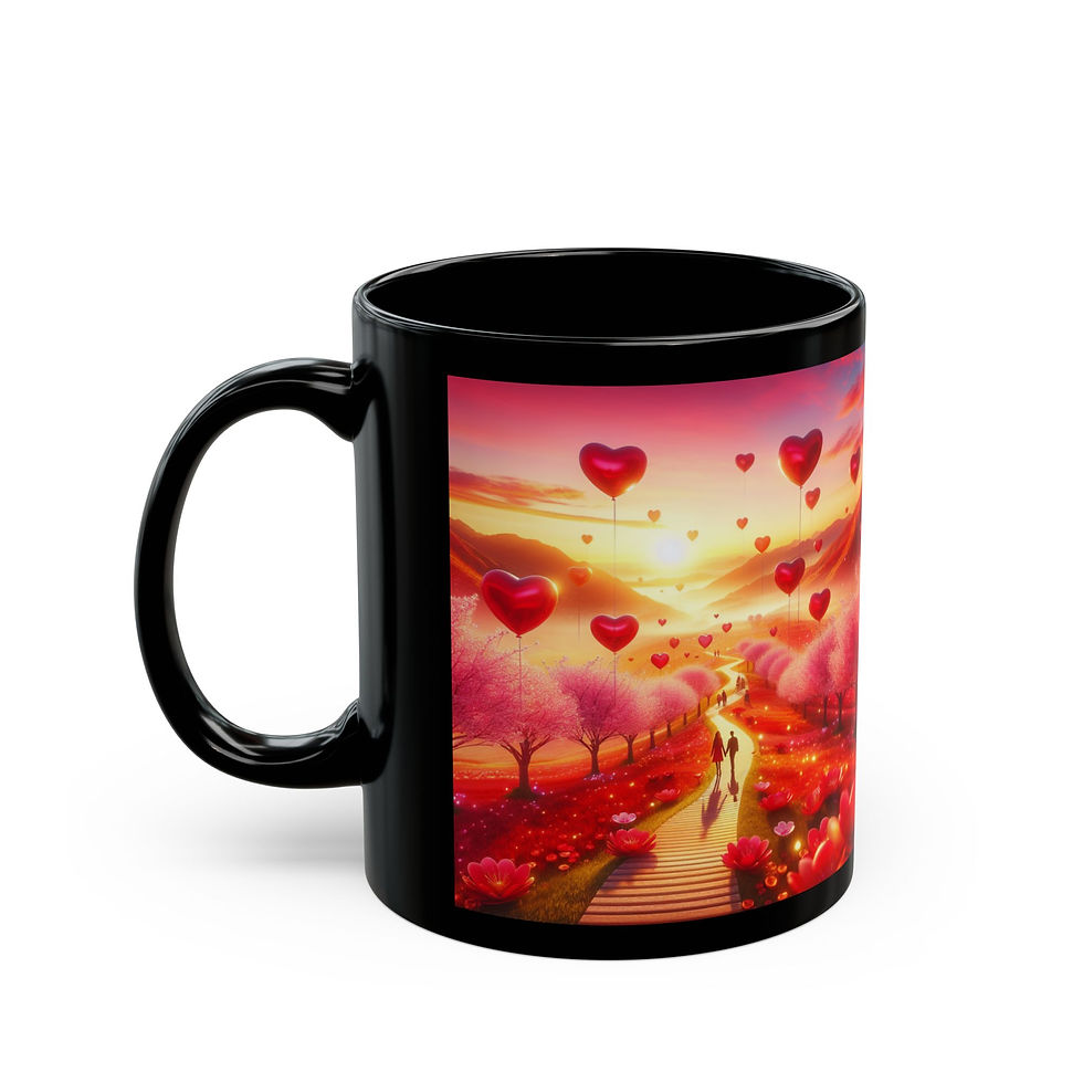 Thumbnail: Valentines Walk - Black Mug (11oz, 15oz)