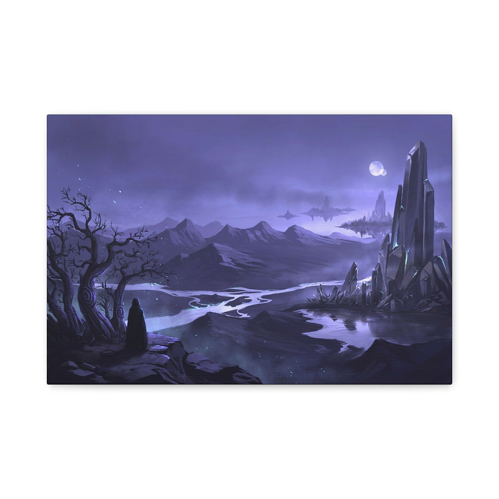 Thumbnail: Mystic Moonlight Landscape Canvas