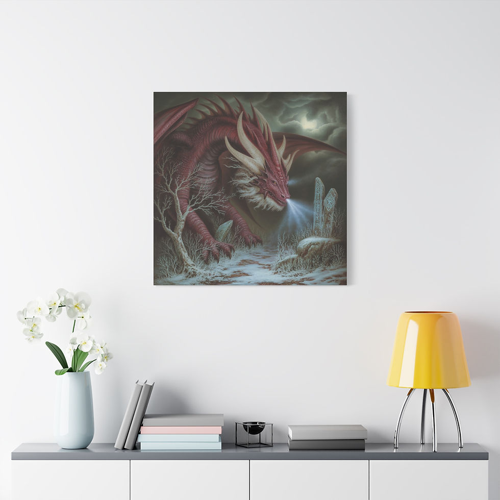 Thumbnail: Red Dragon Breath Matte Stretched Canvas