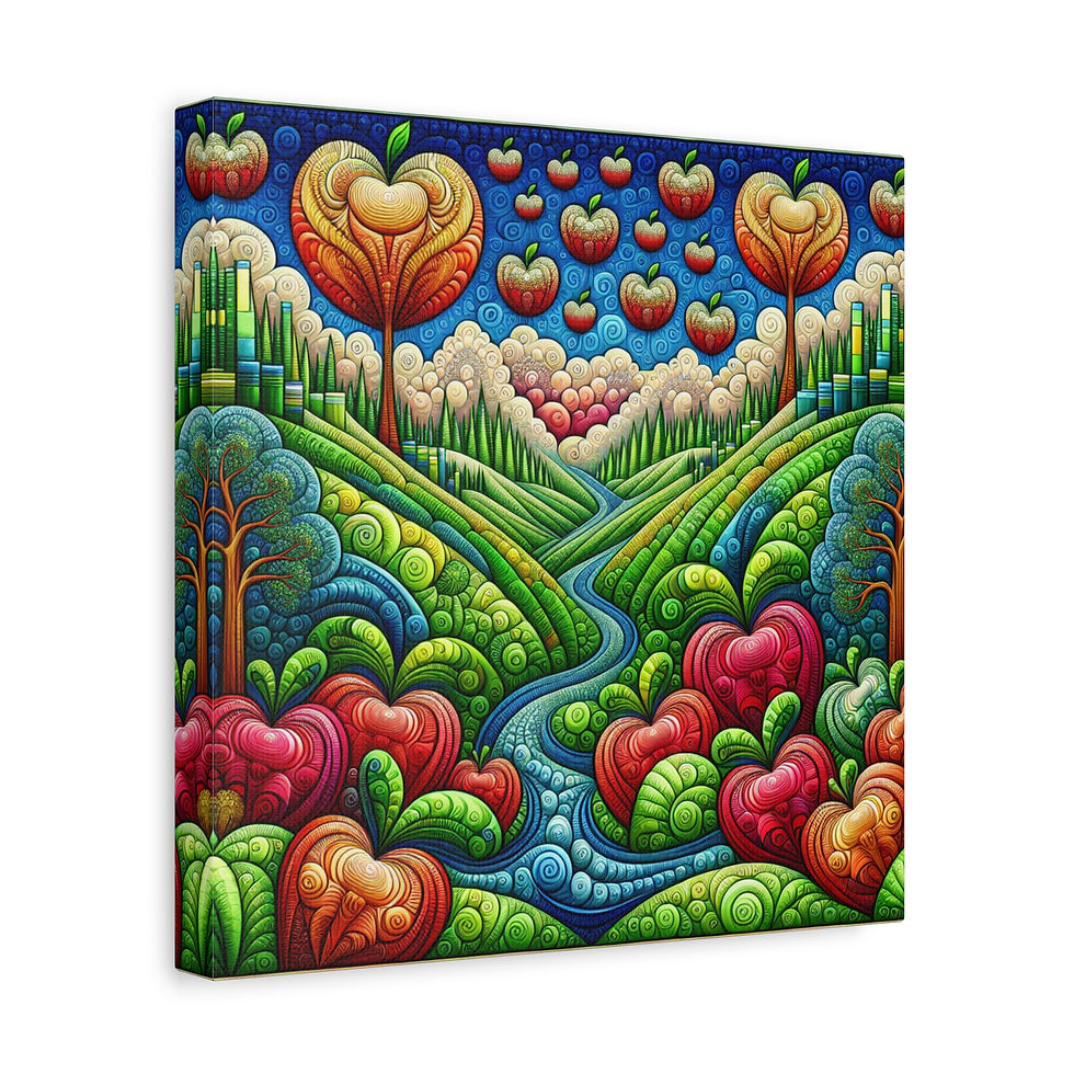 Thumbnail: Apples for Teacher Canvas Art - Landscape Decor for Teacher Appreciation