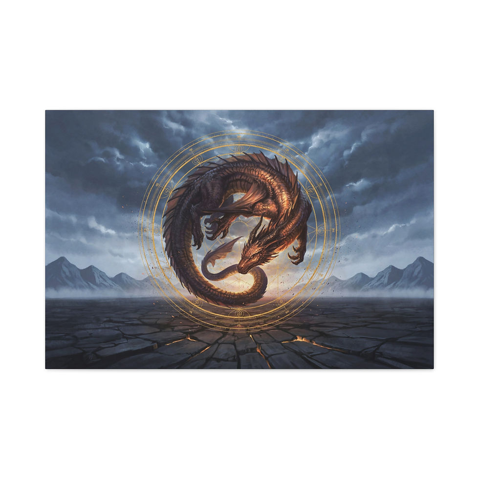 Thumbnail: Dragon Sigil Matte Canvas Wall Art — Stretched 1.25"