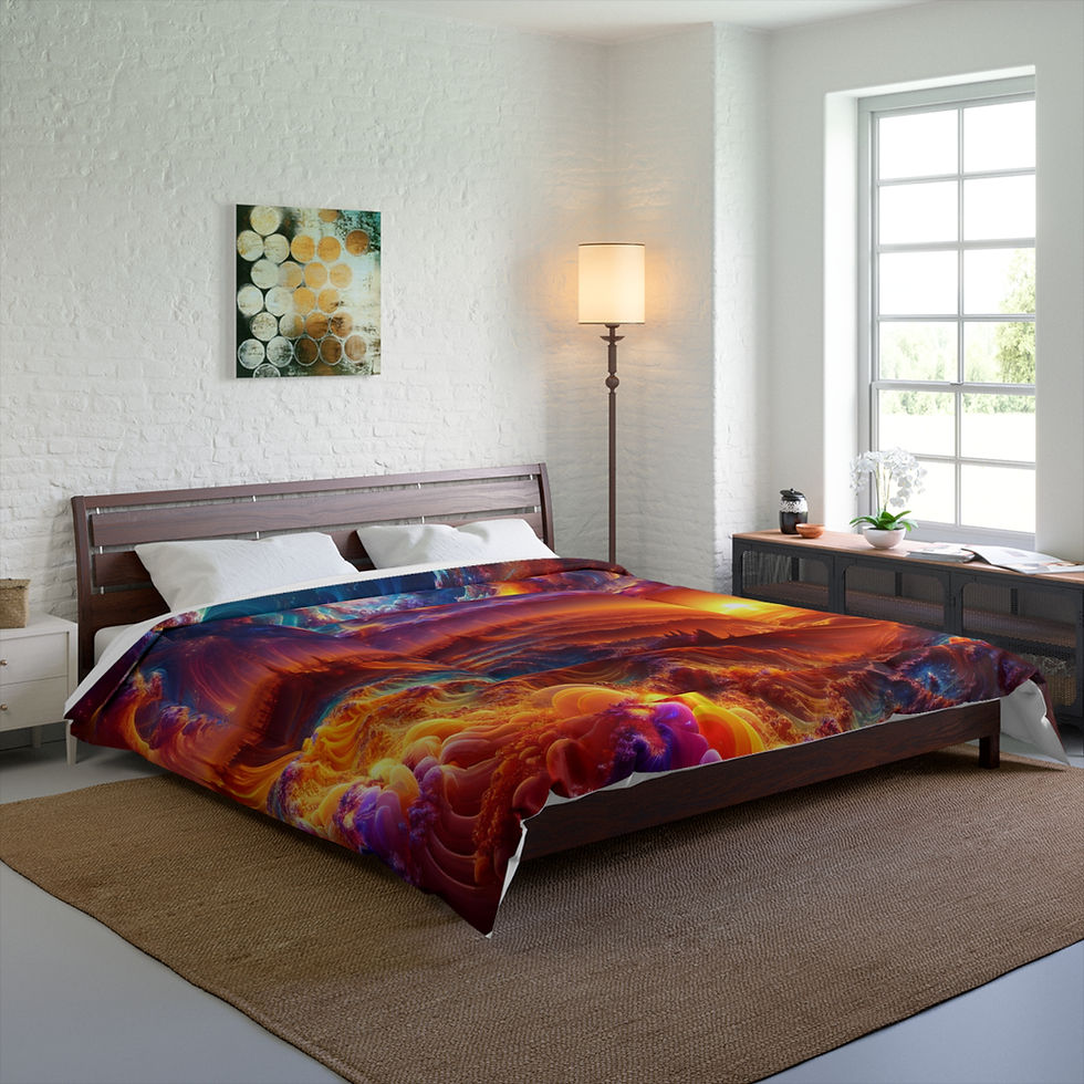 Thumbnail: June Skies Comforter - Dreamy Space Bedding, Galaxy Quilt, Astral Decor