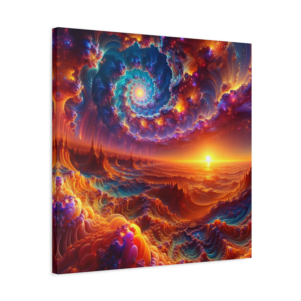Thumbnail: June Skies Canvas Wall Art, Stunning Home Decor, Colorful Living Room Accent