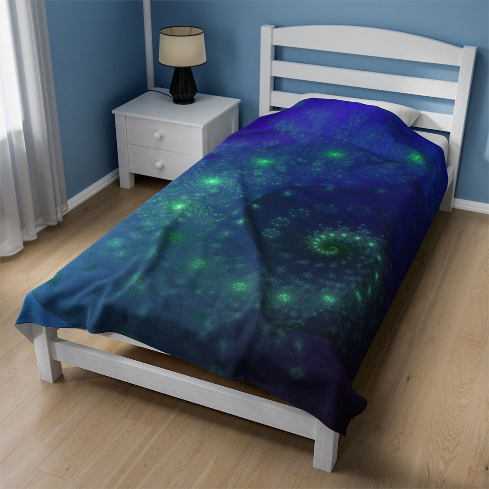 Thumbnail: Ocean Current - Velveteen Plush Blanket