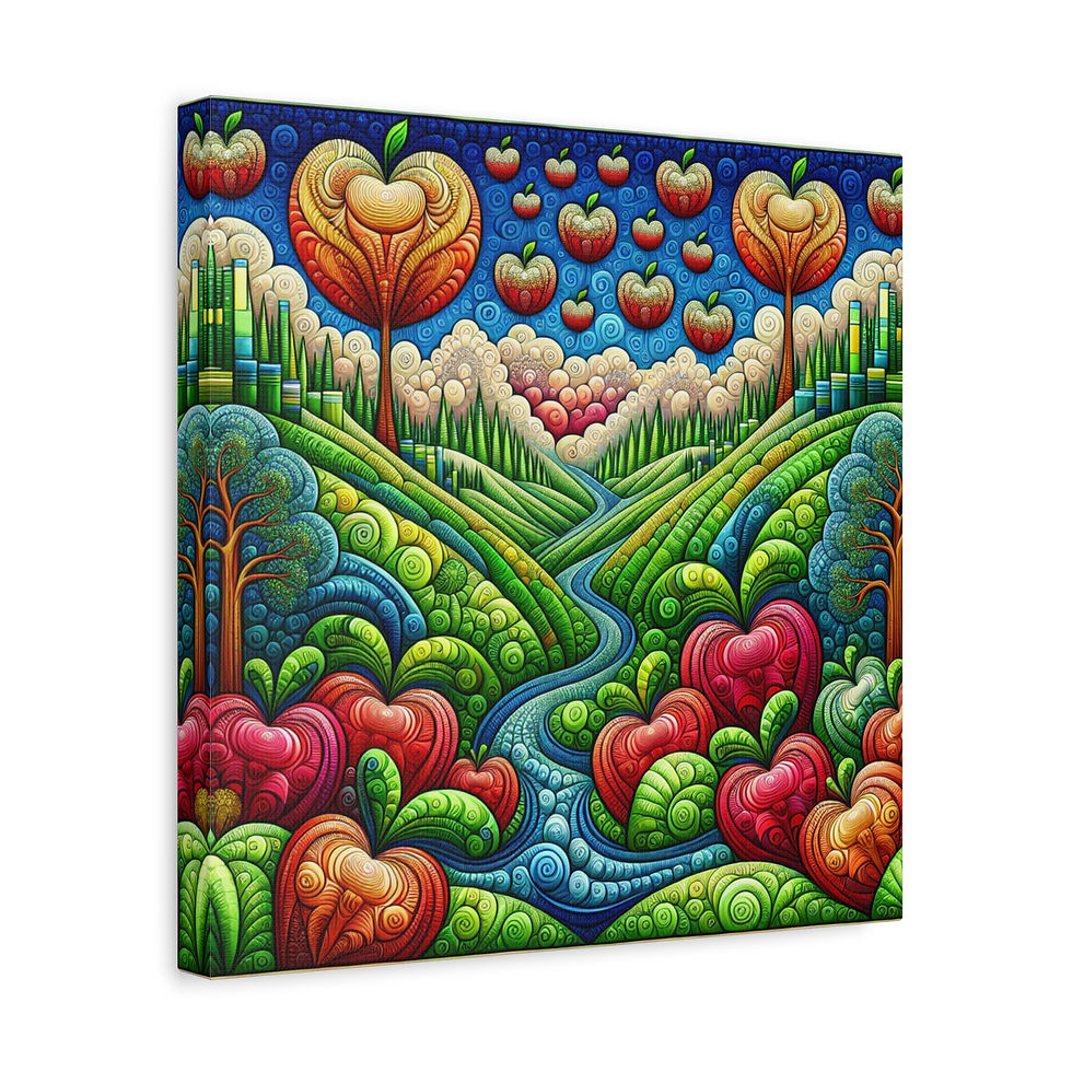 Thumbnail: Apples for Teacher Canvas Art - Landscape Decor for Teacher Appreciation