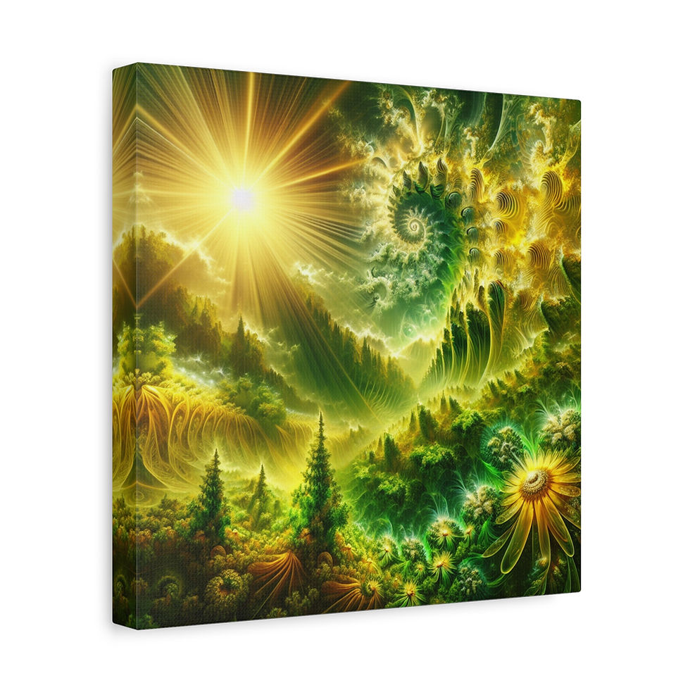 Thumbnail: Natural Dream Canvas Wall Art, Whimsical Wall Decor, Fractal Landscape