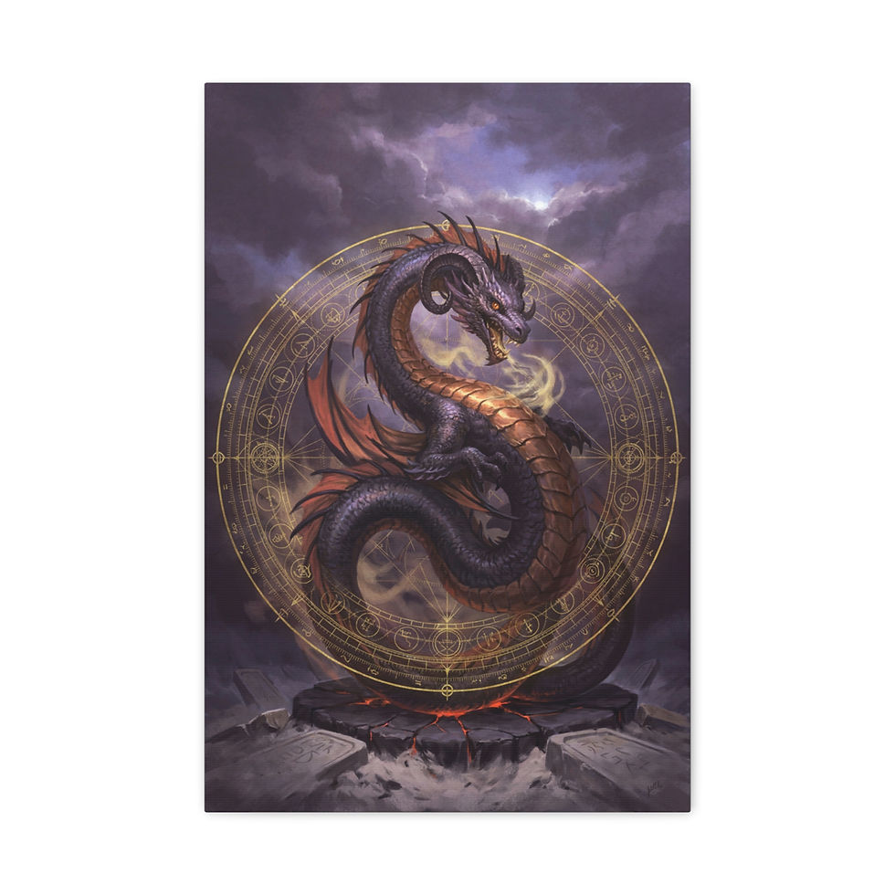 Thumbnail: Mystic Dragon Alchemy Matte Canvas Print