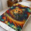 Thumbnail: Feathered Feline Plush Blanket, Gift for Cat Lovers, Warm Throw for Couch