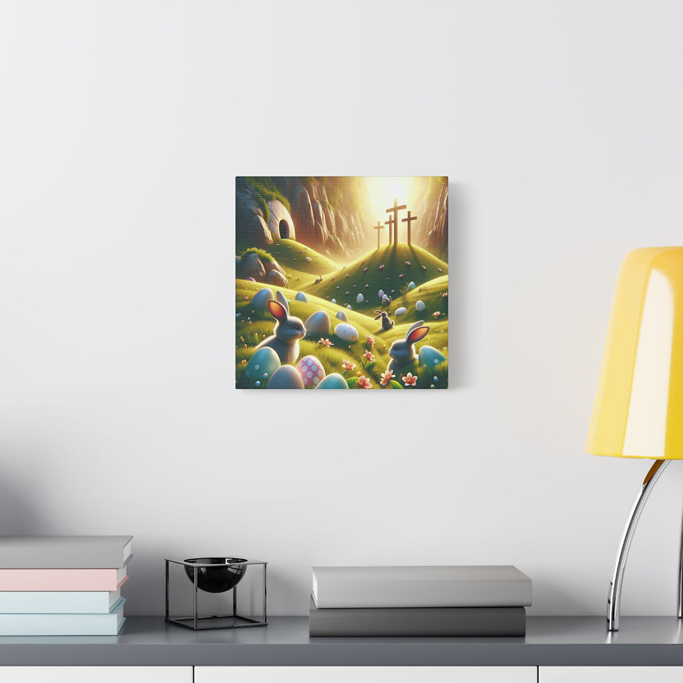 Thumbnail: Easter Bunny Canvas Wall Art - Serene Spring Decor