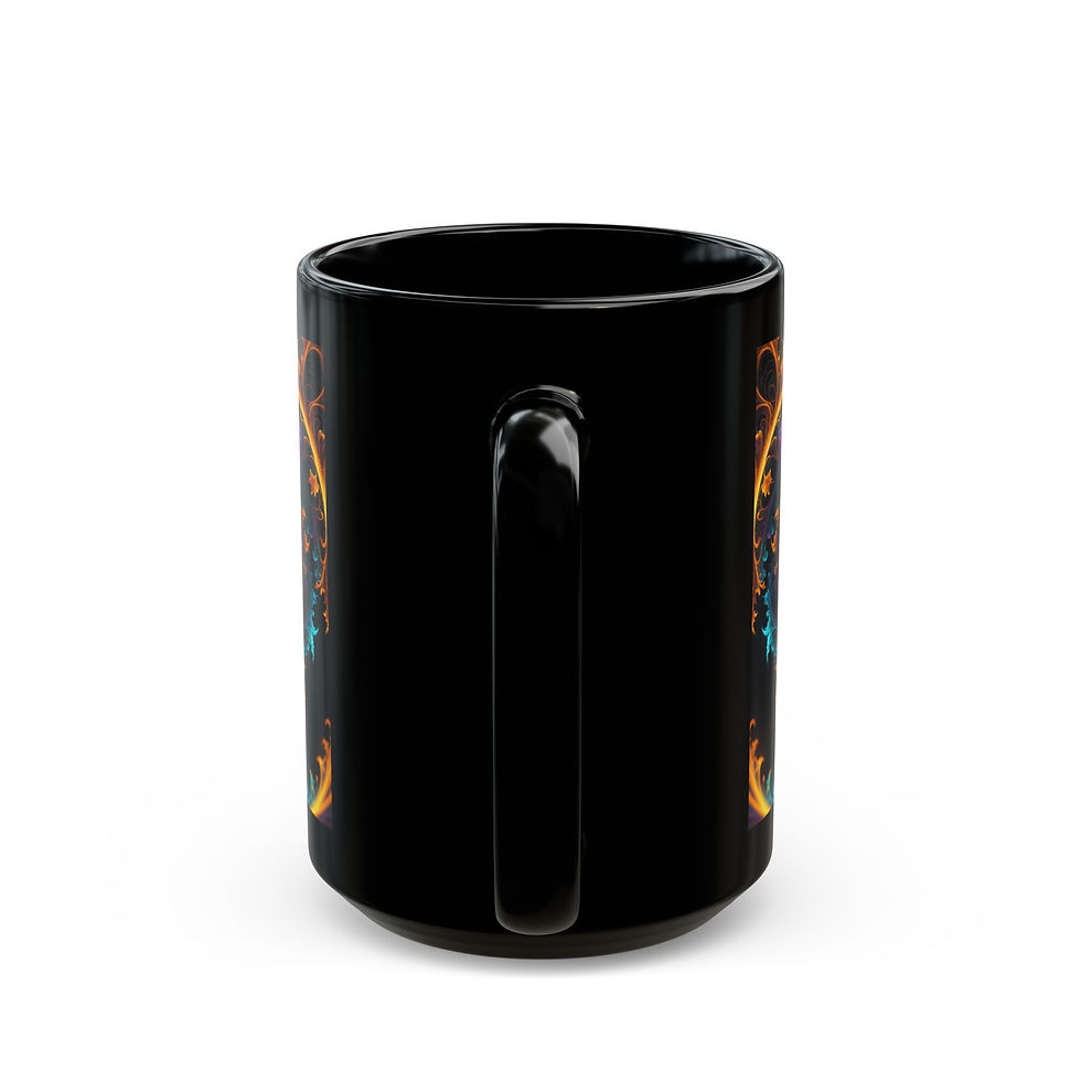 Thumbnail: Seasons Black Mug - Artistic 11oz & 15oz Coffee Cup
