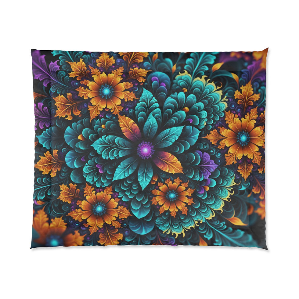 Thumbnail: Teal Contrast Comforter for Cozy Vibes, Bedroom Decor, Home Accents