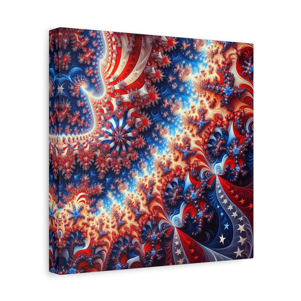 Thumbnail: Patriotic Canvas Art - Red, White & Blue Home Decor for Memorial Day