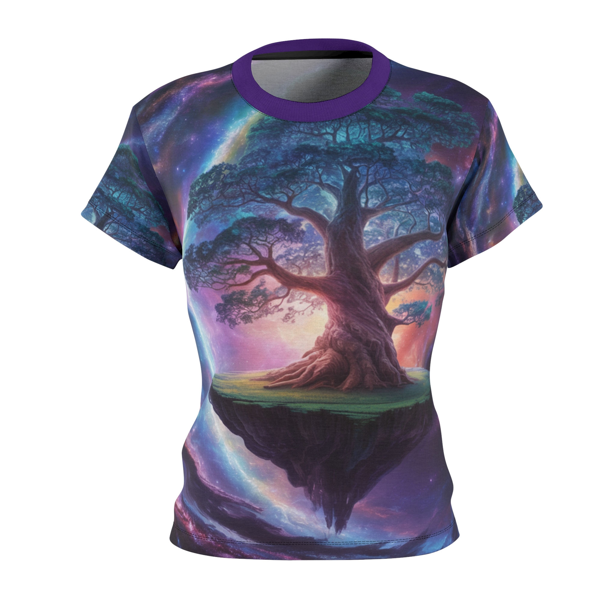 Eternity's Edge Premium Women's Tee, Cosmic Shirt, Unique Graphic T-Shirt