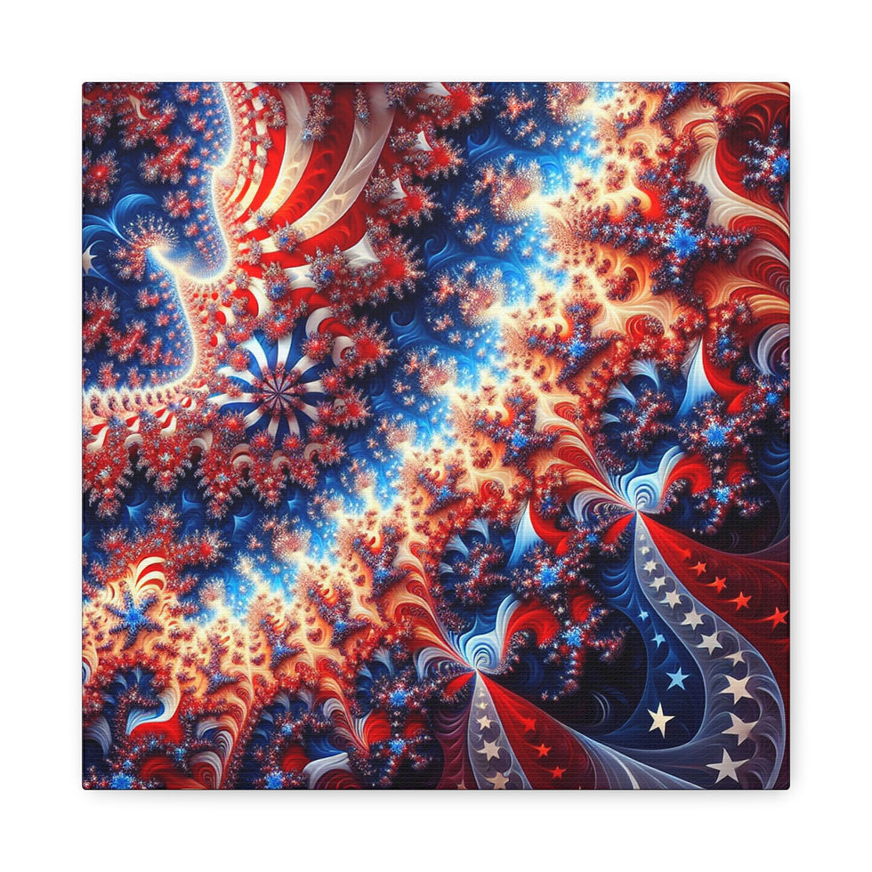 Thumbnail: Patriotic Canvas Art - Red, White & Blue Home Decor for Memorial Day