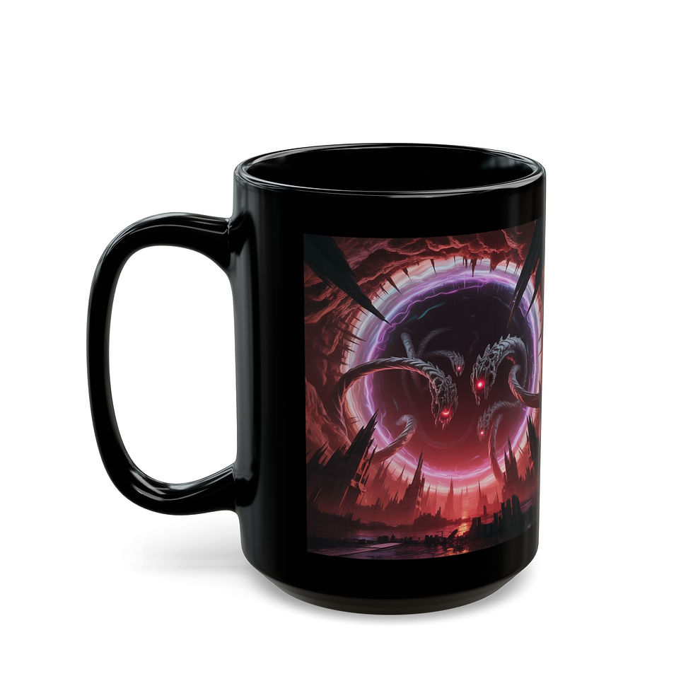 Thumbnail: Beyond the Horizon Mug - Fantasy Art Coffee Cup for Gamers, Unique Drinkware