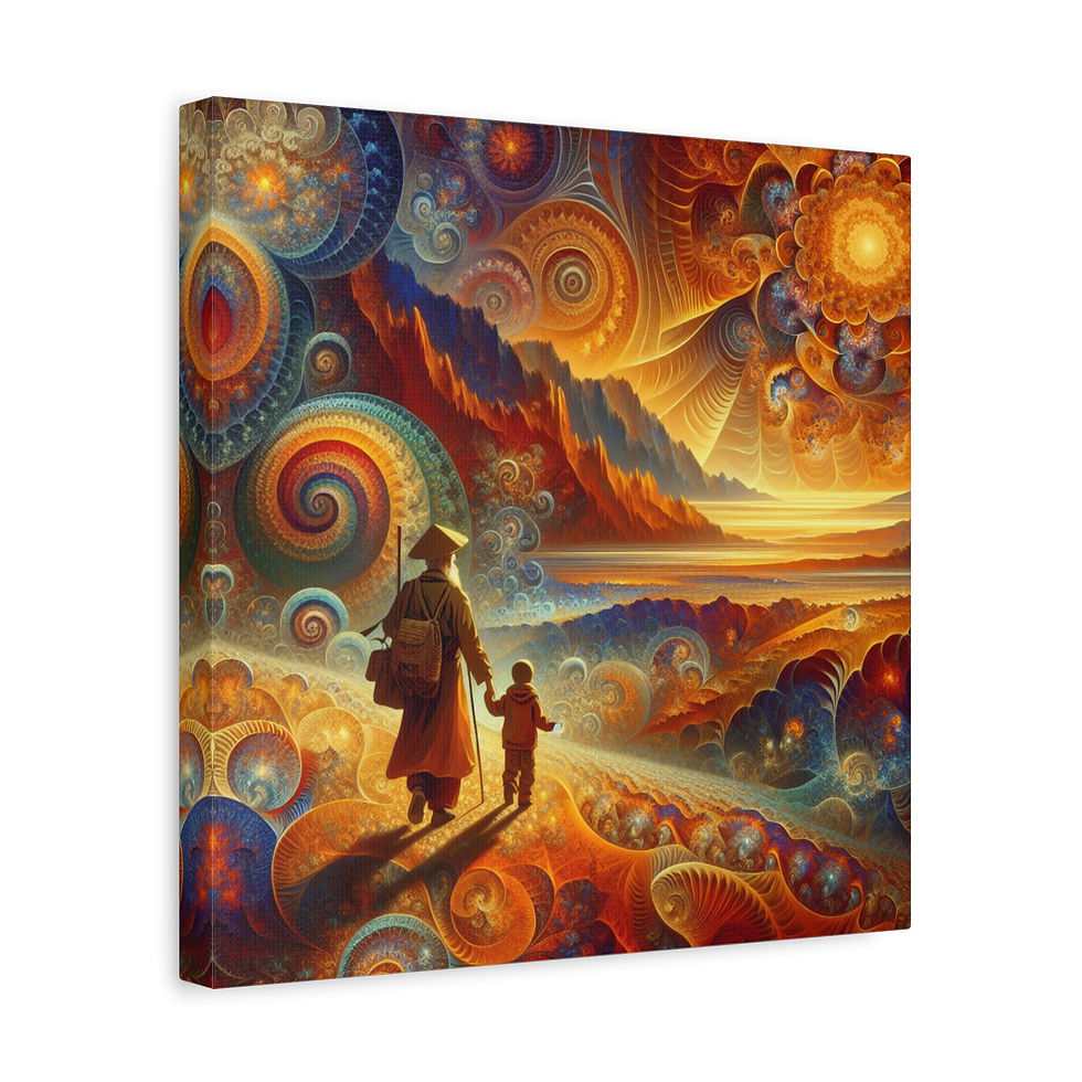Thumbnail: Passing Wisdom Canvas Wall Art - Fathers Day Design