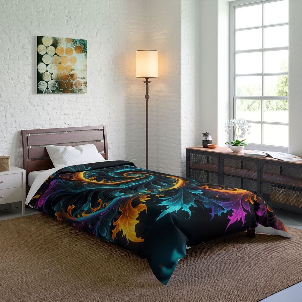 Thumbnail: Seasons Comforter - Colorful Fractal Design for Cozy Bedrooms