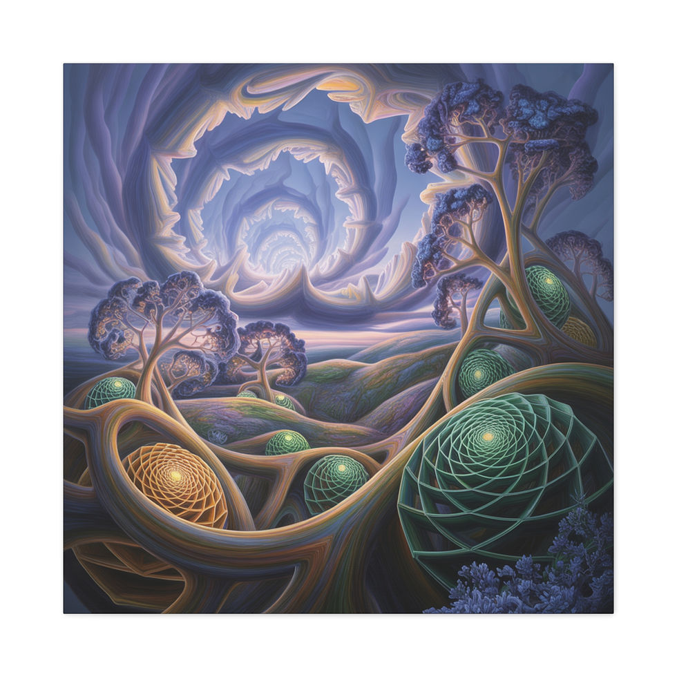 Thumbnail: Surreal Fractal Garden Landscape Canvas