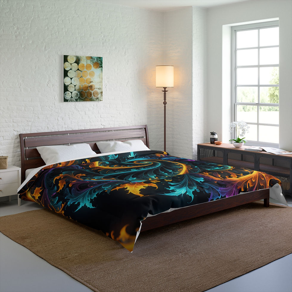Thumbnail: Seasons Comforter - Colorful Fractal Design for Cozy Bedrooms