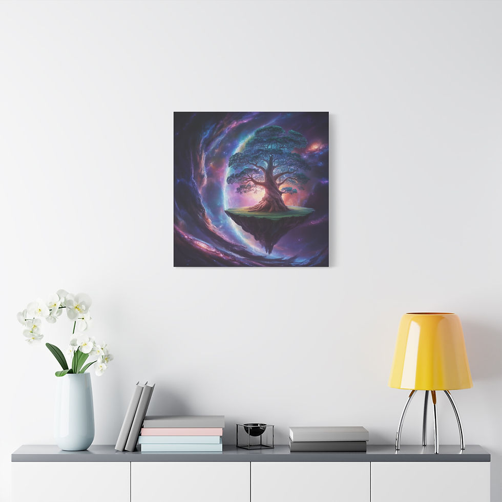 Thumbnail: Eternity's Edge Canvas Wall Art, Dreamy Home Decor, Cosmic Wall Art