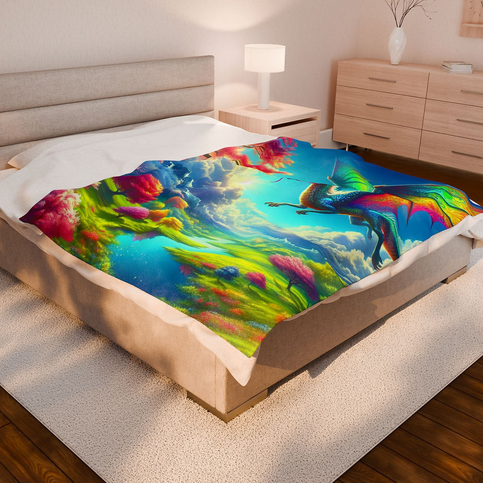 Thumbnail: May Dragon Plush Blanket - Cozy Fantasy Throw for Home Decor & Gift