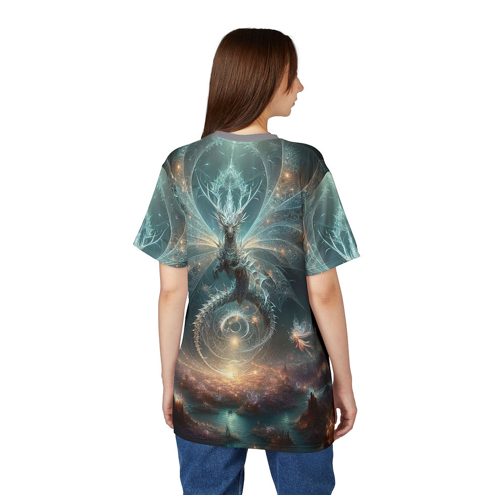 Thumbnail: Dragon of Destiny Premium Tee, Cosmic Art Shirt, Gift for Fantasy Lovers