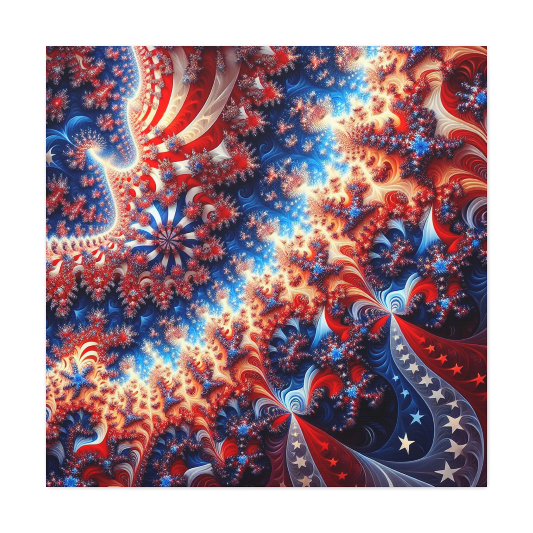 Patriotic Canvas Art - Red, White & Blue Home Decor for Memorial Day