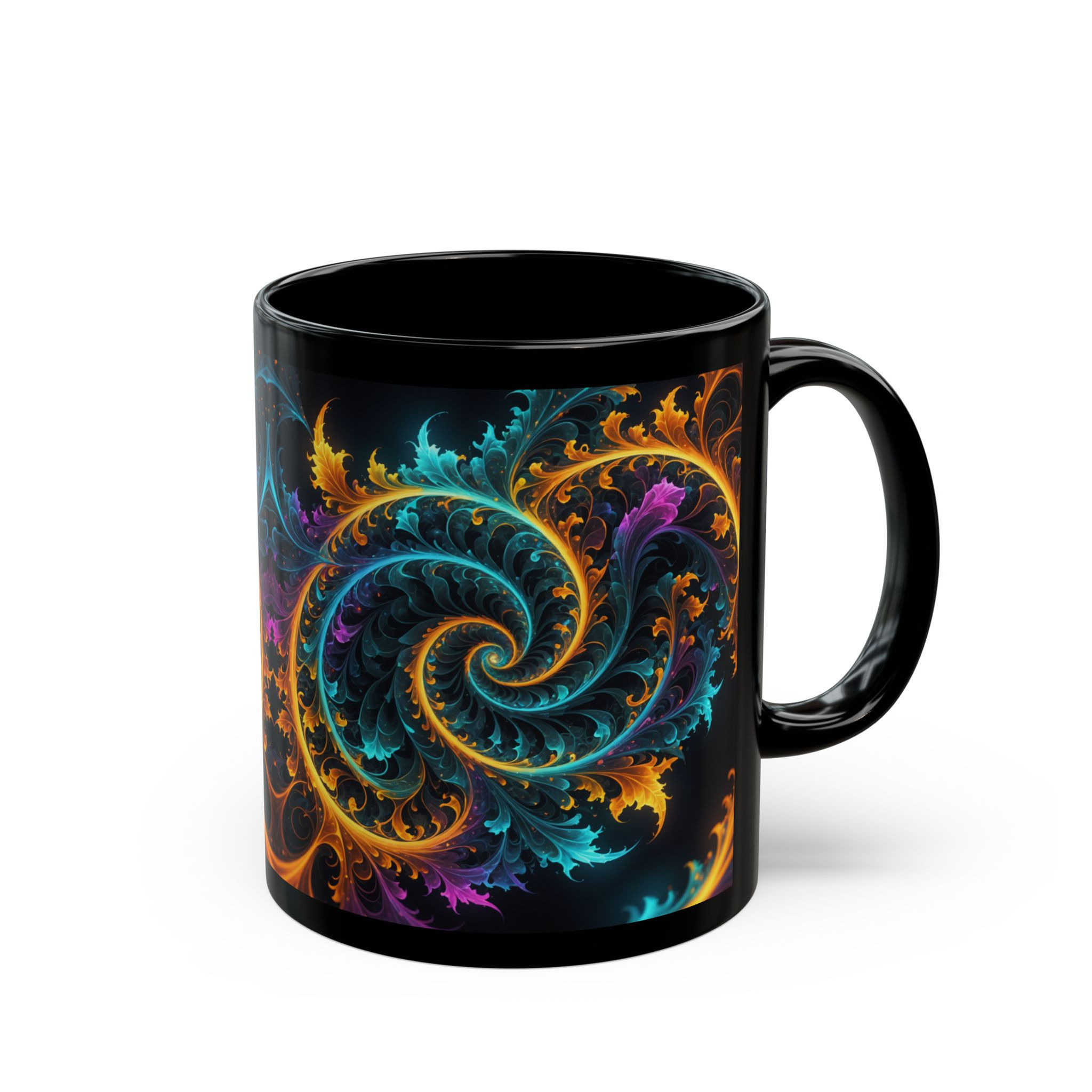 Seasons Black Mug - Artistic 11oz & 15oz Coffee Cup
