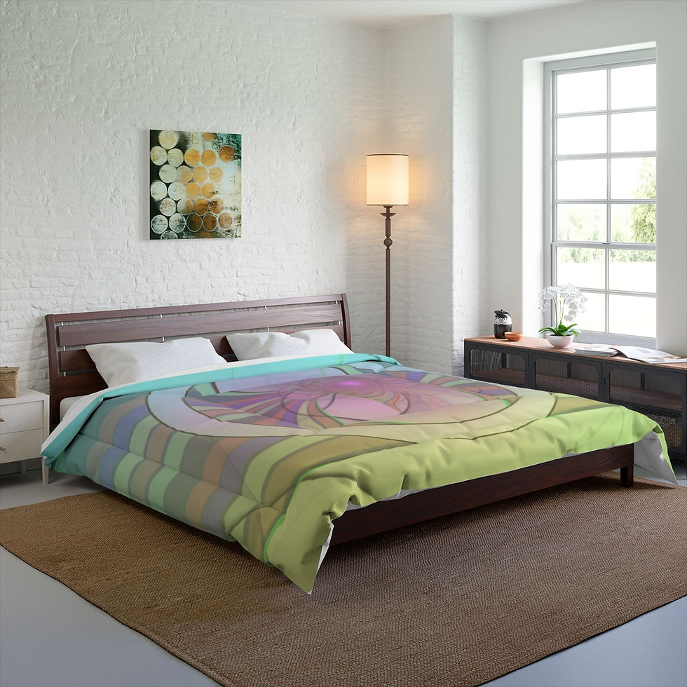 Thumbnail: Floral Pinstripe - Comforter