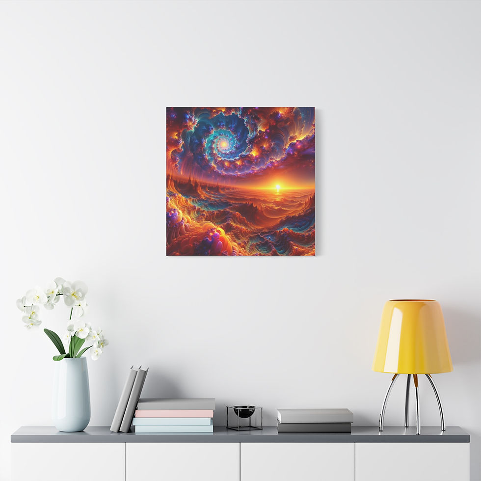 Thumbnail: June Skies Canvas Wall Art, Stunning Home Decor, Colorful Living Room Accent