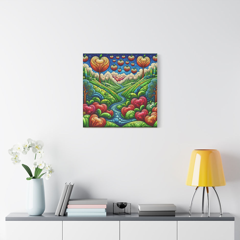Thumbnail: Apples for Teacher Canvas Art - Landscape Decor for Teacher Appreciation