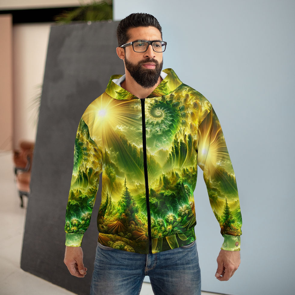 Thumbnail: Natural Dream Premium Zip Hoodie, Surreal Landscape Design, For Nature Lovers